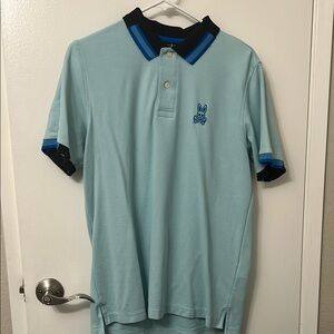Psycho Bunny Aqua Polo with Blue Accents